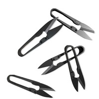 Noir Premium en forme de U Mini vêtement ciseaux en acier au carbone Cutter fil bonsaï sécateur tailleur ciseaux