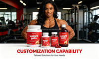 Poudre de gain de masse protéinée personnalisée OEM, suppléments de nutrition sportive, capsules, gommes et sirops pour la prise de poids