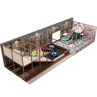Jeu de parc intérieur amusant Conception personnalisée Équipement de terrain de jeu intérieur Toboggan Donut Château coquin avec toboggan en plastique