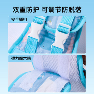 เสื้อชูชีพสำหรับสุนัขฤดูร้อน สีฟ้า พิมพ์ลายปลาวาฬ แรงลอยตัว 50n สำหรับสุนัขขนาดเล็กถึงขนาดกลาง ชุดว่ายน้ำเพื่อความปลอดภัยทางน้ำ - Product Image 3