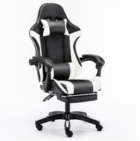 Chaise de jeu pivotante personnalisable en gros avec fonctions de refroidissement rotatives pliables, chaises de jeu économiques avec repose-pieds