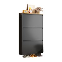 Meuble à chaussures en acier laminé à froid avec porte rabattable pour entrée, couloir, appartement et organisation domestique