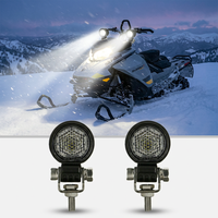 Phare auxiliaire LED 1 pouce 5W 850LM IP68 homologué E-mark pour moto, VTT, UTV, RZR, Sportsman, motoneige, jet ski, VTT 12V 24V Spot