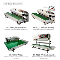 Scelleuse à bande continue automatique haute vitesse Anchor avec imprimante à roue d'encre pour sacs/pochettes/films/ceintures FR1000 – Machine de thermoscellage