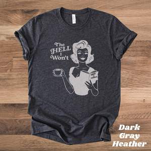 T-Shirt Retrò Femminista da Donna, Manica Corta, Collo Tondo, Stampa Vintage, 100% Cotone Jersey, Vestibilità Regolare, Per Tutte le Stagioni - Product Image 2