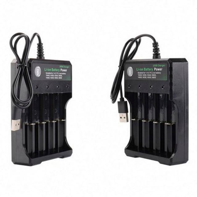 Rechargeable 2/4 Slots USB 3.7V 18650 Li-Ion Battery Charger For 18650 18500 16340 14500 26650 AA AAA Batteries