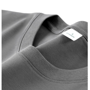 Pure Cotton Round Neck Short Sleeve T-Shirt 210G Solid Color Leisure Wear Comfortable Cool Feeling Men's T-Shirt - Product Image 4