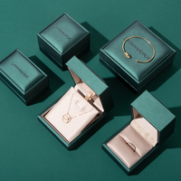 Boîte d'emballage pour bijoux NO LOGO, nouvelle collection de luxe en cuir PU et plastique, pour boucles d'oreilles, bagues, bracelets, colliers