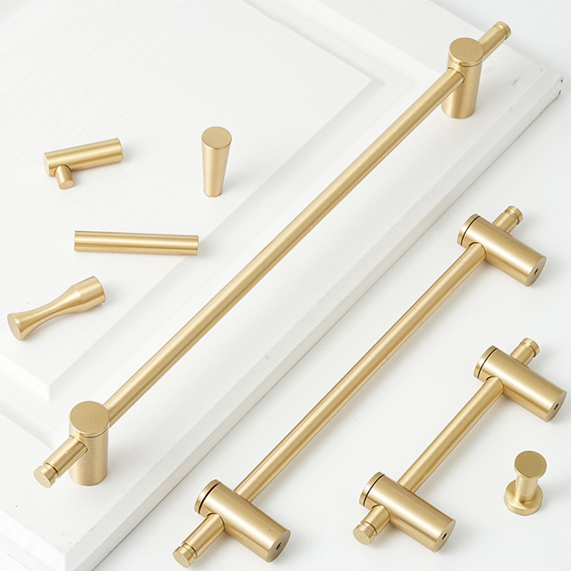 Furniture Hardware Solid Brass Adjustable Cabinet Handles Pulls Kitchen Drawer Handle Knob