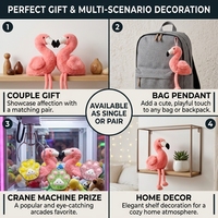 Peluche flamant rose douce de 8 pouces, jouet en peluche oiseau aux longues pattes, prix pour machine d'arcade de centre commercial, stock direct usine, achetez l'article