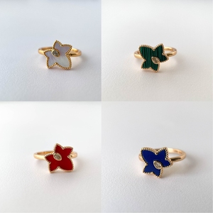 แหวนทอง 18K ชุบทองแดงประดับเพทายสำหรับผู้หญิง - Product Image 4