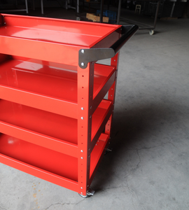 Estante de Almacenamiento de Herramientas para Detallado de Automóviles de Tres Niveles, Metálico, Color Naranja, Personalizado, para Servicio Automotriz - Product Image 4