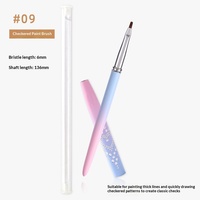 Nouvel ensemble de stylos métalliques pour nail art, idéal pour la manucure française et la thérapie au gel, avec poignées dégradées bleu-rose pour peindre des fleurs et dessiner des lignes