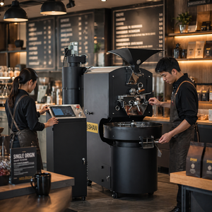 Factory Yoshan Sample Tostadora De Cafe Industrial Commercial 6Kg 10Kg 12Kg Coffee Bean Roasting Coffee Roaster Machine - Product Image 1