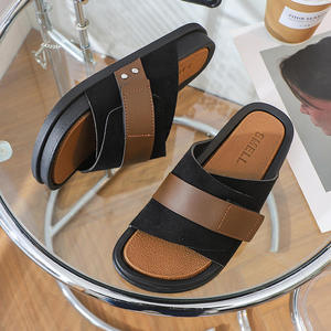 Pantuflas para Hombre Personalizadas y Modernas, Aptas para Uso en Exteriores, en Casa, en el Baño, Antideslizantes, de Suela Gruesa, Sandalias de una Pieza - Product Image 4