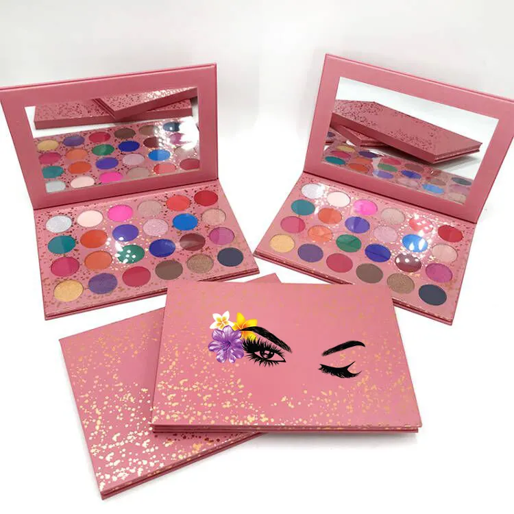 Emballage rose 20 couleurs Palette de fard à paupières cosmétique maquillage paillettes miroitant ombre à paupières poudre mat paillettes ombre à paupières Palette