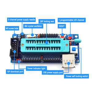 Плата разработки <span class=keywords><strong>ATmega8</strong></span> ATmega48 ATMEGA88, комплект AVR DIY, стандартная двухпанельная минимальная система - Product Image 5