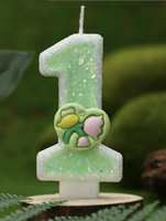 Nouveau design couleur verte chiffres bougie nouveauté joyeux anniversaire bougies fantaisie gâteau d'anniversaire bougies