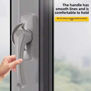 Aluminum Alloy Crescent-shaped <b>Window</b> <b>Lock</b> Reversible Sliding <b>Window</b> <b>Sash</b> <b>Lock</b> with Stainless Steel Hook for Security - Product Image 6