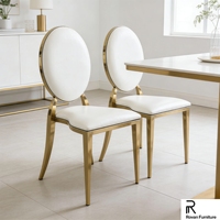 Chaise de mariage empilable en PU blanc de haute qualité au design moderne