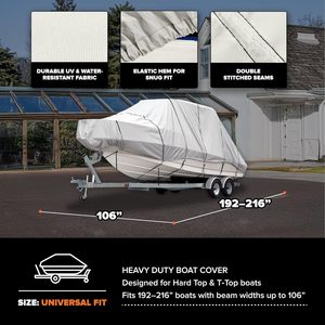 ผ้าคลุมเรือ Oxford Heavy Duty RIB และผ้าคลุมมอเตอร์ติดท้ายเรือ ป้องกันลม กันหนาว สำหรับใช้งานกลางแจ้ง พร้อมสายรัดที่แข็งแร<span class=keywords><strong>ง</strong></span> - Product Image 6