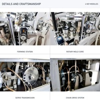 Máquina Inteligente de Alta Velocidad para Vasos de Papel, 140 Piezas/Min, Material PE/PLA, Panel de Control de 7 Pulgadas, 380V