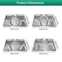 Diviseurs de plat à salade en acier inoxydable 304, filtre à huile amovible, plat à nourriture, récipient, passe au lave-vaisselle, sans BPA, carré