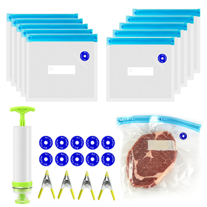 Sacchetti <span class=keywords><strong>Sottovuoto</strong></span> <span class=keywords><strong>Riutilizzabili</strong></span> per Alimenti, per Conservazione di Carne, Latte, Gelatine, Gomme da Masticare, con Valvola d'Aria - Product Image 6