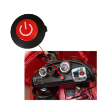 Bouton poussoir de démarrage à une touche 26 mm 3 broches 12 V pour voiture électrique pour enfants et véhicule télécommandé RC