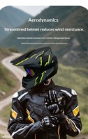 Casque intégral tout-terrain ABS avec visière transparente, pour moto, VTT, quad, unisexe, toutes saisons