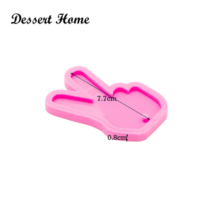 DY0119 — porte-clés signe d'amour brillant, en résine époxy de Silicone, à faire soi-même, <span class=keywords><strong>moule</strong></span> artistique pour Fondant <span class=keywords><strong>au</strong></span> chocolat - Product Image 4