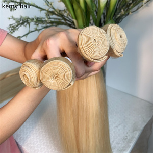 613 biondo naturale onda di <span class=keywords><strong>capelli</strong></span> fasci di osso brasiliano <span class=keywords><strong>capelli</strong></span> lisci trama non trasformati di <span class=keywords><strong>capelli</strong></span> vergini tessitura per le donne di colore - Product Image 2