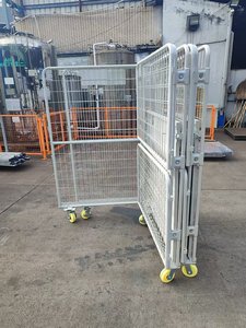 <span class=keywords><strong>Chariot</strong></span> <span class=keywords><strong>de</strong></span> manutention pliable à base solide en treillis métallique pour tri <span class=keywords><strong>de</strong></span> colis express et transport logistique, direct usine - Product Image 6
