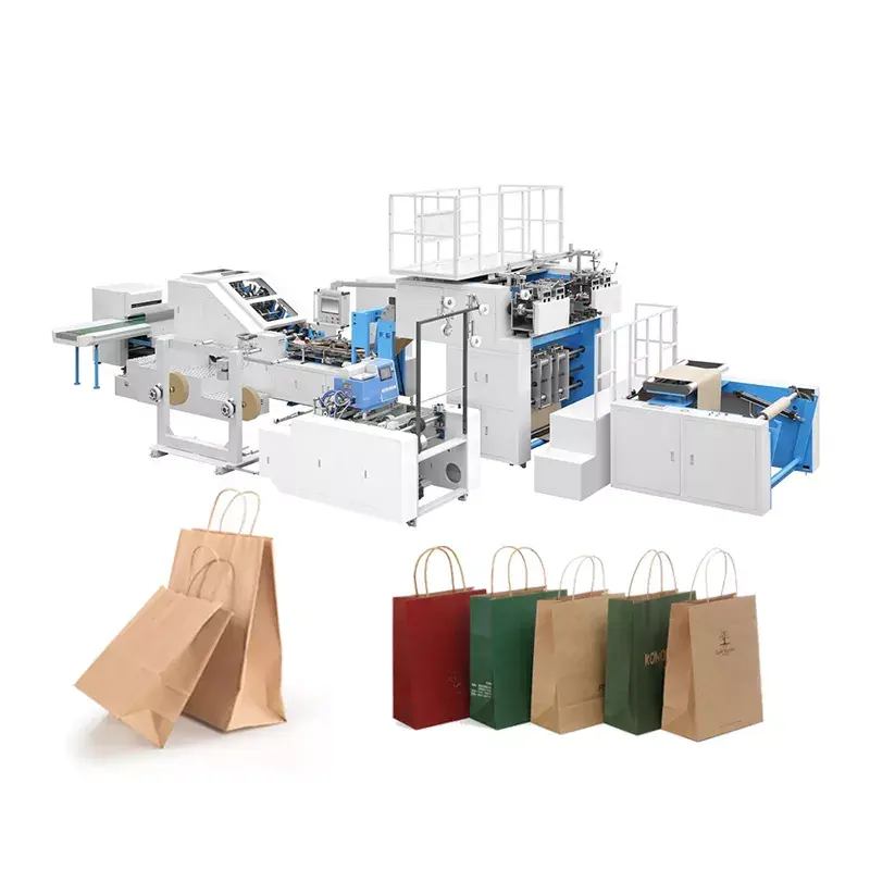 Машина для печати небольших бумажных пакетов, машина для изготовления бумажных пакетов для покупок, подарочная упаковка для упаковки продуктов, бумага для пакетов