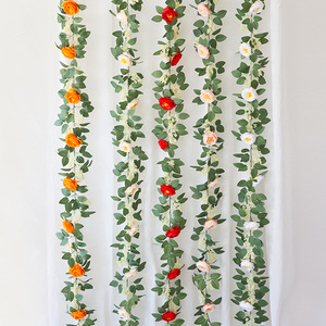 Guirnalda de Flores Artificiales DAMAI, Enredadera de Peonía de Seda, Rosas Colgantes para Decoración de Hogar, Exteriores, Arcos de Boda, Jardín y Paredes - Product Image 1