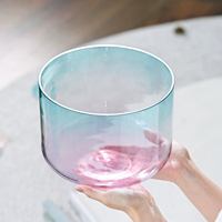 Bol chantant en cristal de quartz Jinfang 432Hz 440Hz haute pureté pour bain sonore alchimique, 5-12 pouces, pour yoga et méditation