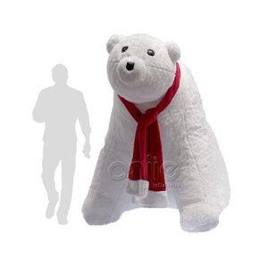 Adornos navideños de <span class=keywords><strong>oso</strong></span> <span class=keywords><strong>polar</strong></span> de peluche inflable gigante para centro comercial de envío de <span class=keywords><strong>restaurante</strong></span> - Product Image 3