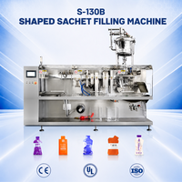 Machine de remplissage et de scellage automatique horizontale pour sachets plats de forme spéciale, pour poudre, liquide, granulés, boissons