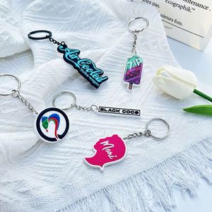 พวงกุญแจคาราไบเนอร์ PVC พร้อมจี้พลาสติกนิ่มลายการ์ตูนพิมพ์ UV แบบสามมิติ ตกแต่งด้วย Hu Ling - Product Image 4