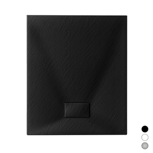 Receveur de douche rectangulaire fin Stone Essence noir 80 x 170 cm - Product Image 1