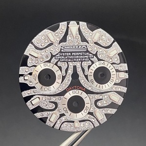 Nouvelle montre de style Mod 3 Eye Chronograph, cadran en cristal de pierre de 29,5 mm, index lumineux verts, compatible avec le mouvement VK63 - Product Image 4