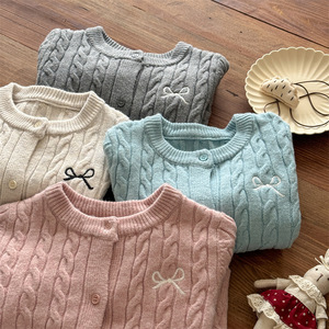 Tongxingyuan Girls Knitted <b>Cardigan</b> Autumn Spring Soft Full Sleeve Single Breasted Sweater Coat - Product Image 3