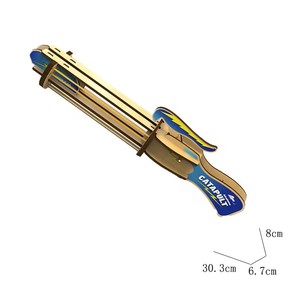 Lanciatore di carta fatto a mano per aeroplani pistola giocattolo scienza e tecnologia piccola produzione pistola giocattolo modello scienza piccola scuola sperimentale - Product Image 2
