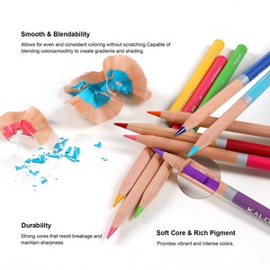 KALOUR Ensemble de crayons de couleur pastel à base d'huile 72 couleurs Crayons de dessin d'art - Product Image 3