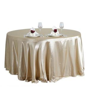 <span class=keywords><strong>Nappe</strong></span> ronde au crochet de 120 pouces tissu en Polyester résistant au Satin pour salle à manger cuisine fête utilisation - Product Image 1