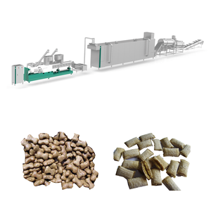 Ligne de production automatique continue de nourriture pour animaux de compagnie en acier inoxydable, ligne d'extrusion de croquettes pour chiens à double couleur, moteur PLC - Product Image 4