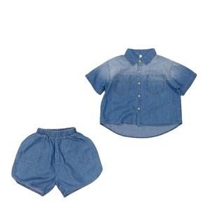 Nouveau T-shirt Polo d'été pour <span class=keywords><strong>garçon</strong></span>, style japonais, en jean à manches courtes, version coréenne, avec col à revers - Product Image 1
