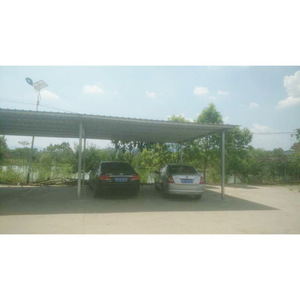 Abri de voiture en acier, structure en acier galvanisé, revêtement en poudre, toit plat, pour 2 voitures, solution de stationnement extérieur imperméable - Product Image 2