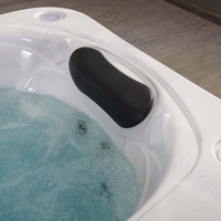 Bañera de hidromasaje de lujo para 1 persona, sistema Balboa de chorros de agua, generador de ozono, bañera de hidromasaje para exteriores