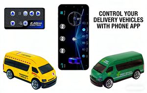 Camioneta de Reparto RC de Aleación 1:64, 2.4GHz, Doble Modo, Control por Aplicación y Control Remoto, Mini Coche RC con Sensor de Gravedad, Música y Sonido, Regalo para Niños - Product Image 6